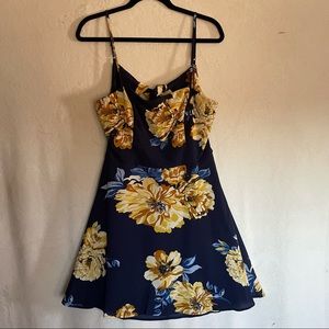 Flower summer mini dress